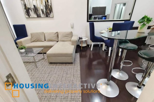 fully furnished 1br unit with balcony for lease in the gramercy residences