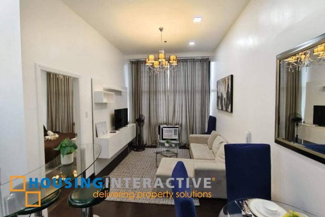 fully furnished 1br unit with balcony for lease in the gramercy residences