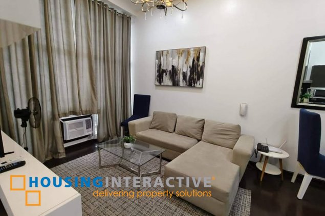 fully furnished 1br unit with balcony for lease in the gramercy residences