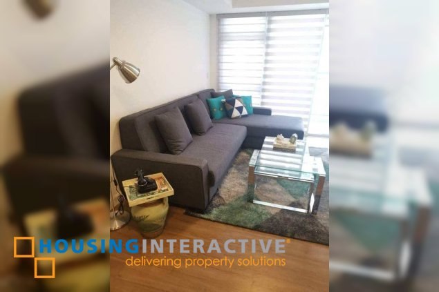 fully furnished 1br unit with balcony and parking for lease in verve residences