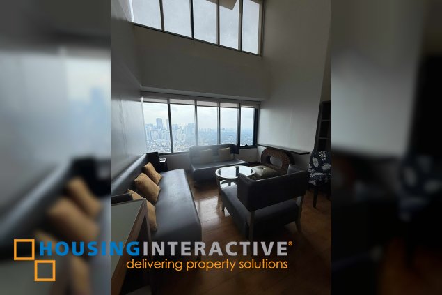 fully furnished 2br unit with balcony and parking for lease in one rockwell