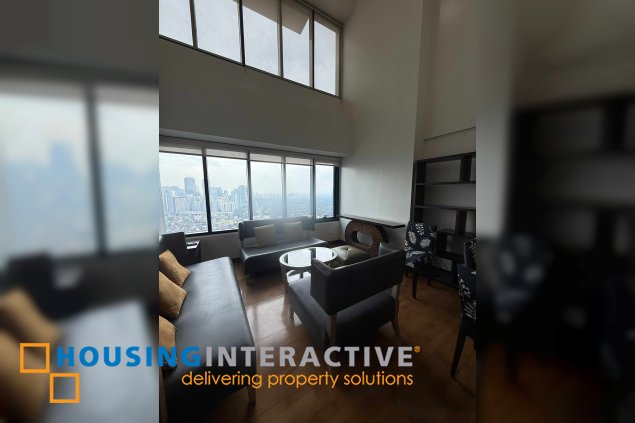 fully furnished 2br unit with balcony and parking for lease in one rockwell