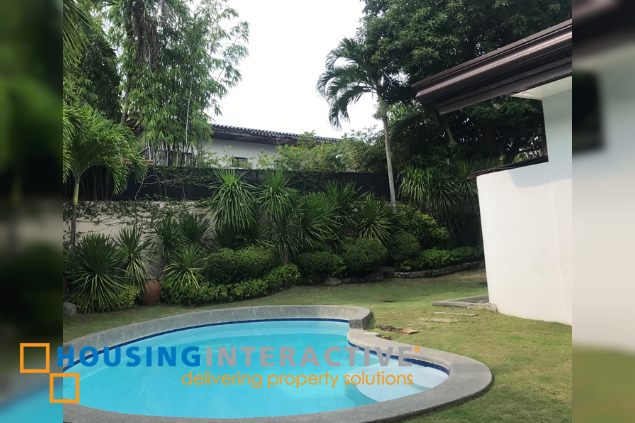 for lease or rent 4br house with parking and pool in ayala alabang