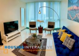 fully furnished 1br unit with parking for lease in one uptown residences