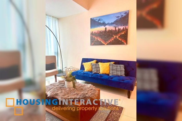 fully furnished 1br unit with parking for lease in one uptown residences