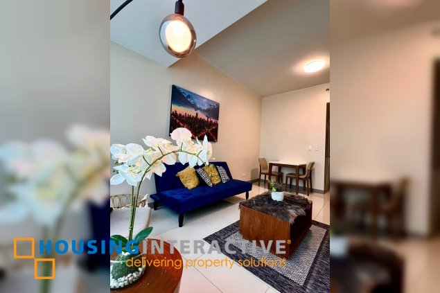 fully furnished 1br unit with parking for lease in one uptown residences