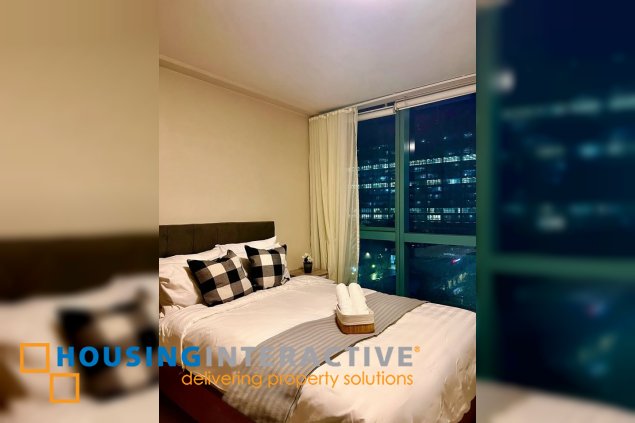 fully furnished 1br unit with parking for lease in one uptown residences