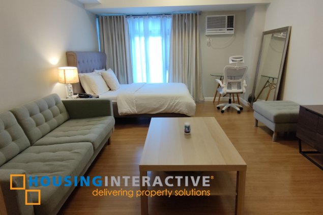 fully furnished studio unit for lease in verve residences