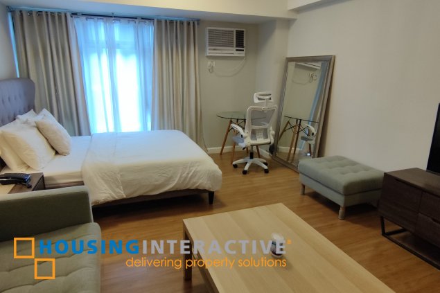 fully furnished studio unit for lease in verve residences