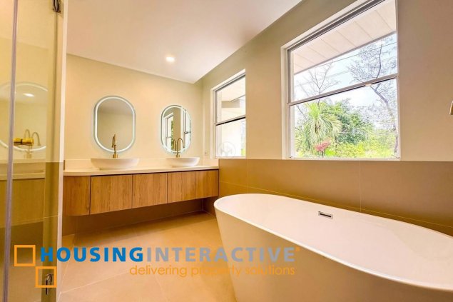 semi furnished newly renovated house 5br with parking for lease in hillsborough alabang village