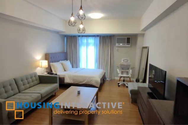 fully furnished studio type unit for lease in verve residences