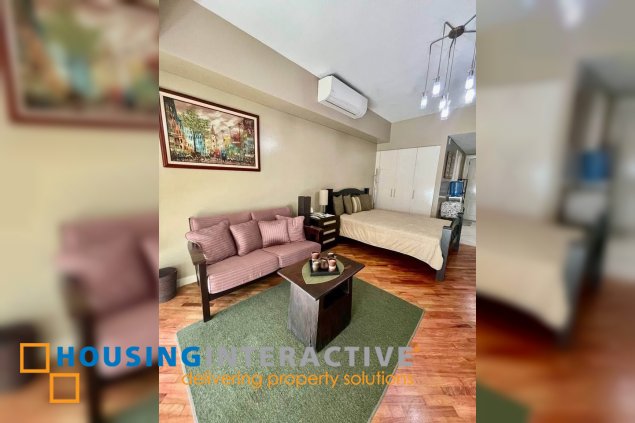 fully furnished studio unit with parking for lease in the manansala