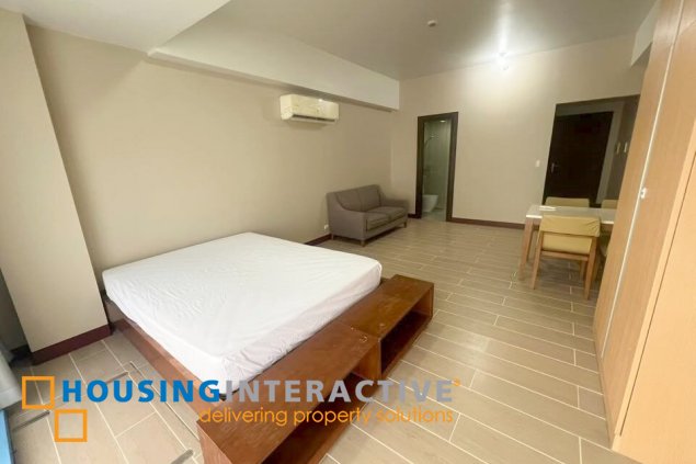 fully furnished studio unit for sale in three central