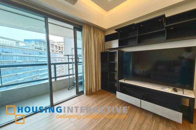 furnished 2br unit with balcony for rent/sale in shang salcedo place