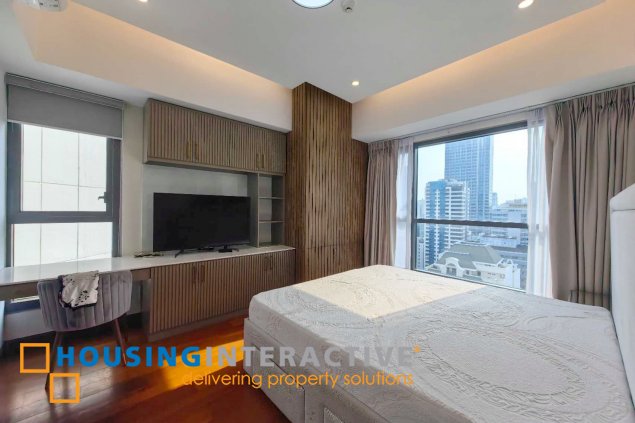 furnished 2br unit with balcony for rent/sale in shang salcedo place