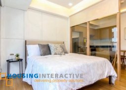 furnished studio unit with balcony for lease in one maridien