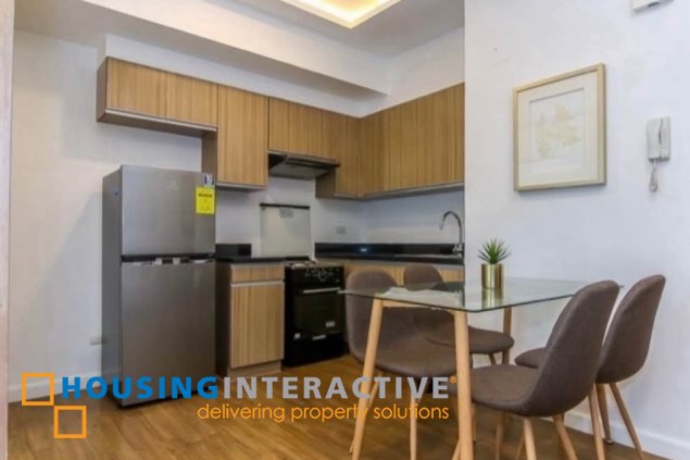 furnished studio unit with balcony for lease in one maridien