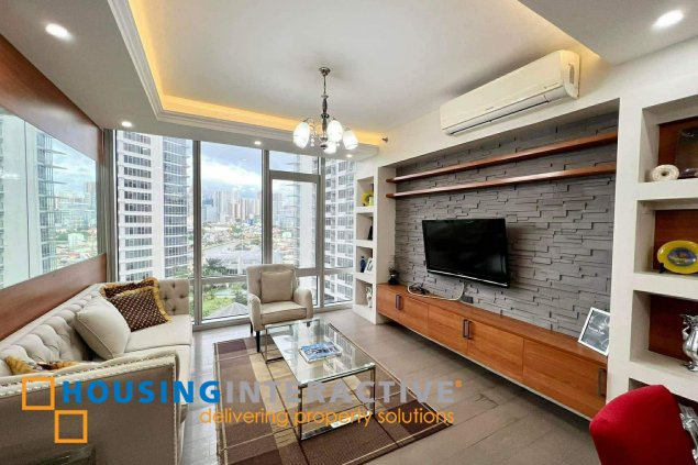 fully furnished 3br unit with parking for lease in proscenium at rockwell