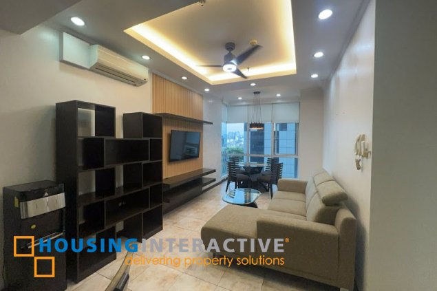 for lease fully furnished 2br unit with maid’s room and parking in sapphire residences, bgc, taguig