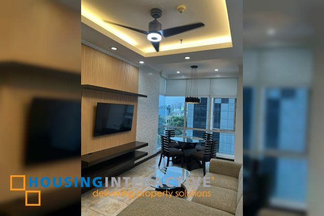 for lease fully furnished 2br unit with maid’s room and parking in sapphire residences, bgc, taguig