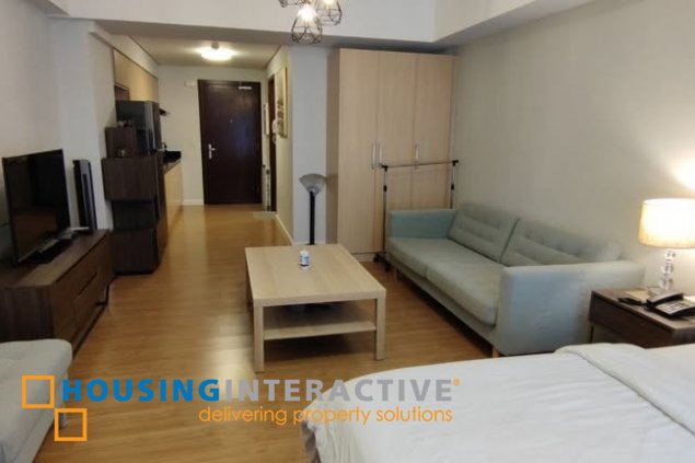 fully furnished studio unit for lease in verve residences