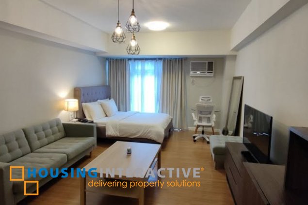 fully furnished studio unit for lease in verve residences