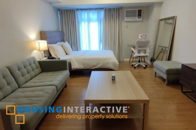 fully furnished studio unit for lease in verve residences