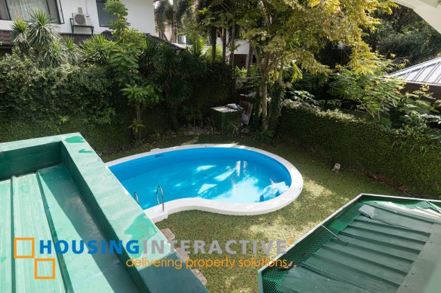 semi furnished 4br with swimming pool and garden for rent in ayala alabang