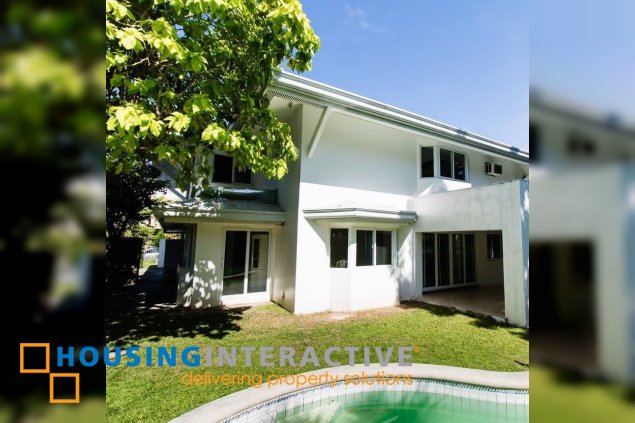 semi furnished 4br with swimming pool and garden for rent in ayala alabang