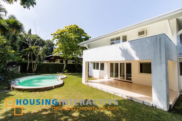 semi furnished 4br with swimming pool and garden for rent in ayala alabang