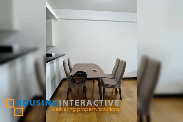fully furnished 2br unit with parking for lease in one serendra