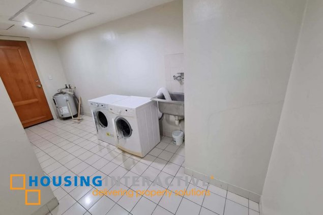 semi-furnished 2br unit with balcony and parking for lease in amorsolo square