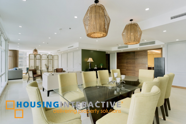 fully furnished 3br with parking for rent in two roxas triangle