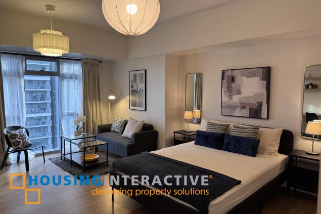 fully furnished big studio unit for lease in park triangle residences