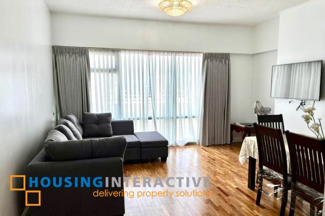 furnished 2br unit with parking for lease in one legaspi park
