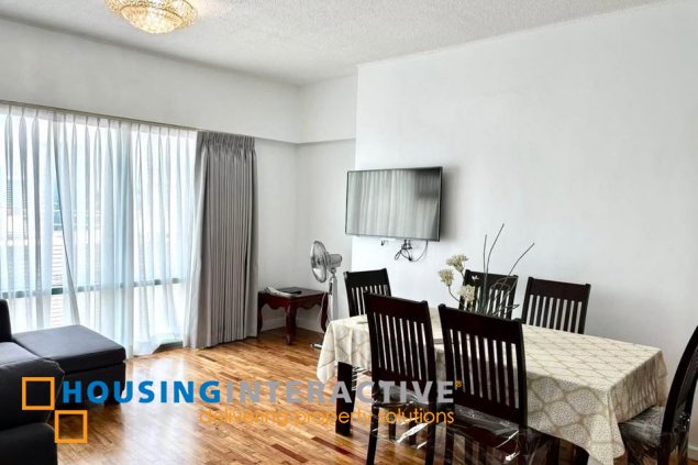 furnished 2br unit with parking for lease in one legaspi park