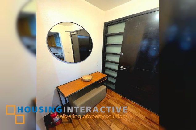 fully furnished 1br with garden for lease in one serendra palm tower