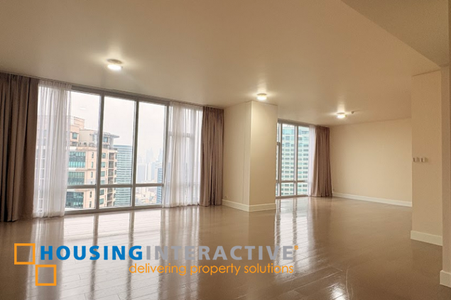 4br penthouse unit with parking for lease in proscenium at rockwell