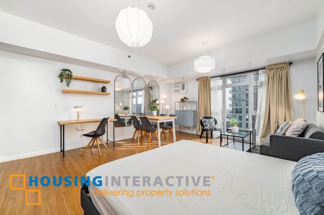 fully furnished studio unit for lease in park triangle residences