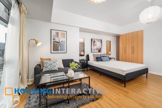 fully furnished studio unit for lease in park triangle residences