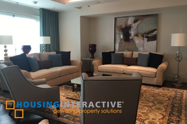 fully furnished 3br unit for lease in edades tower & garden villas