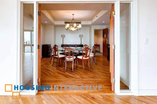 semi-furnished 4br unit with balcony and parking for lease in rizal tower