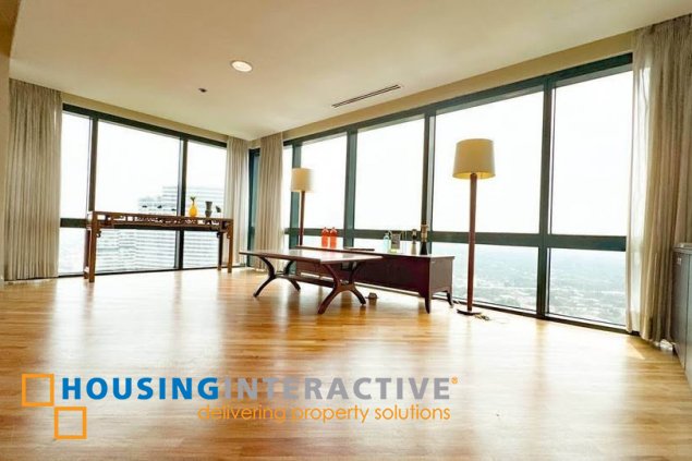 semi-furnished 4br unit with balcony and parking for lease in rizal tower