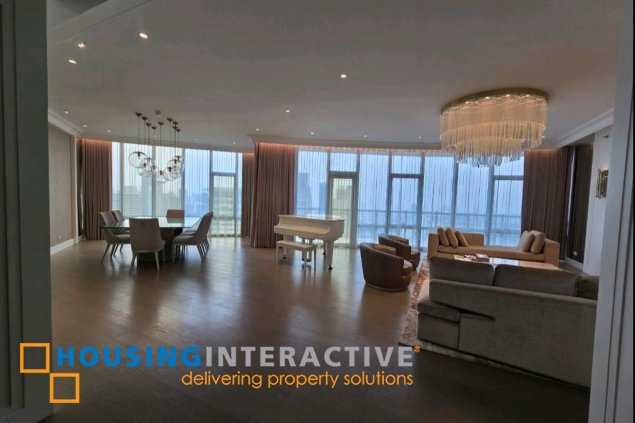 fully furnished 3br unit with parking for lease in proscenium at rockwell