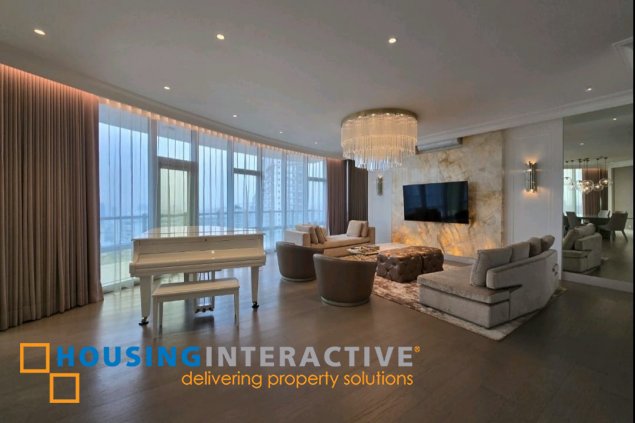 fully furnished 3br unit with parking for lease in proscenium at rockwell