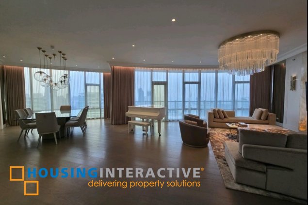 fully furnished 3br unit with parking for lease in proscenium at rockwell