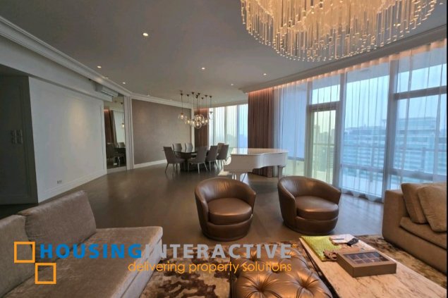 fully furnished 3br unit with parking for lease in proscenium at rockwell