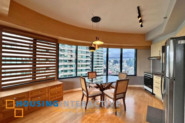 fully furnished 2br unit with parking for lease in one rockwell