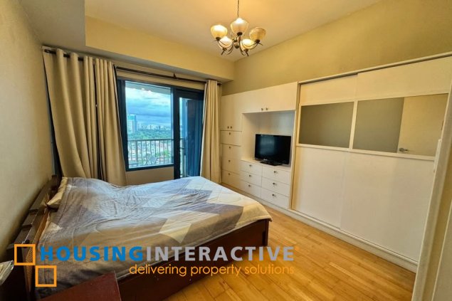 fully furnished 2br unit with parking for lease in one rockwell