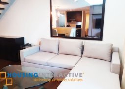 fully furnished 2br loft type condo unit for rent at the edades tower makati